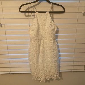 White shirt lace dress